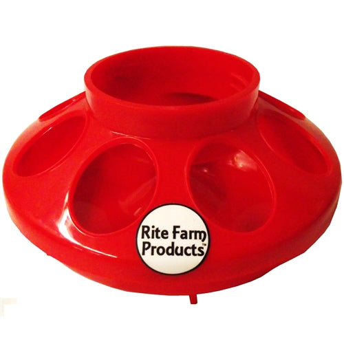 Rite Farm Products Red 8 Hole Chick Feeder Base