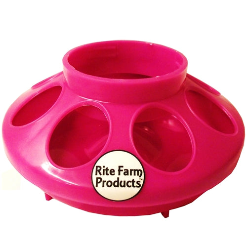 Rite Farm Products Pink 8 Hole Chick Feeder Base