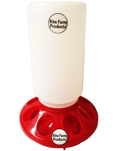 Rite Farm Products Red Chick Feeder & Quart Jar