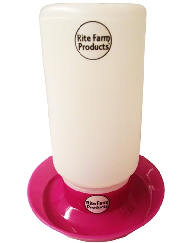 Rite Farm Products Pink Chick Waterer & Quart Jar