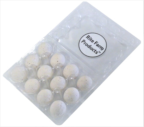 12 Pack of Speckled ceramic dummy Bird Quail size eggs