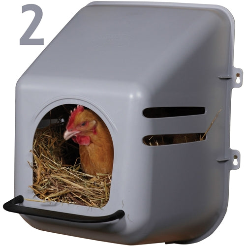 2 Pack Of Large wall mount poly egg nesting boxes
