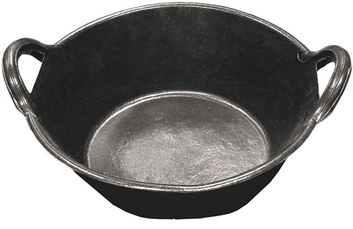 Miller Feed Pan, Rubber, Black, 8 qt