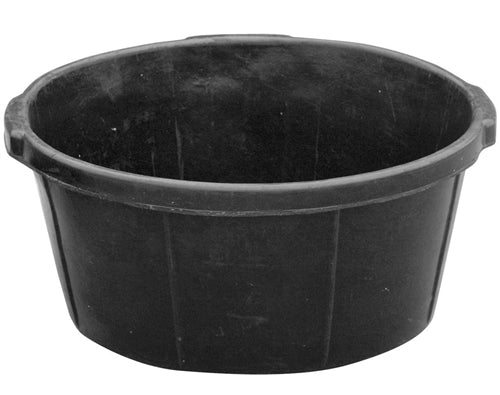 6.5 Gallon Rubber Feed Pan Livestock Food Bowl