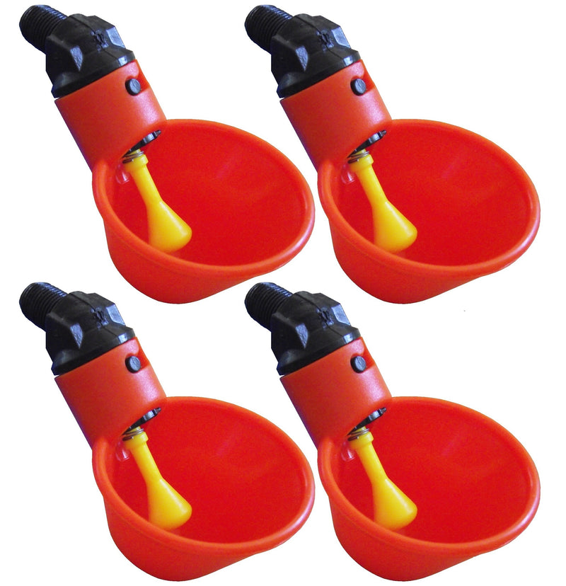 Orange Automatic Cup Style Poultry Chicken Drinkers